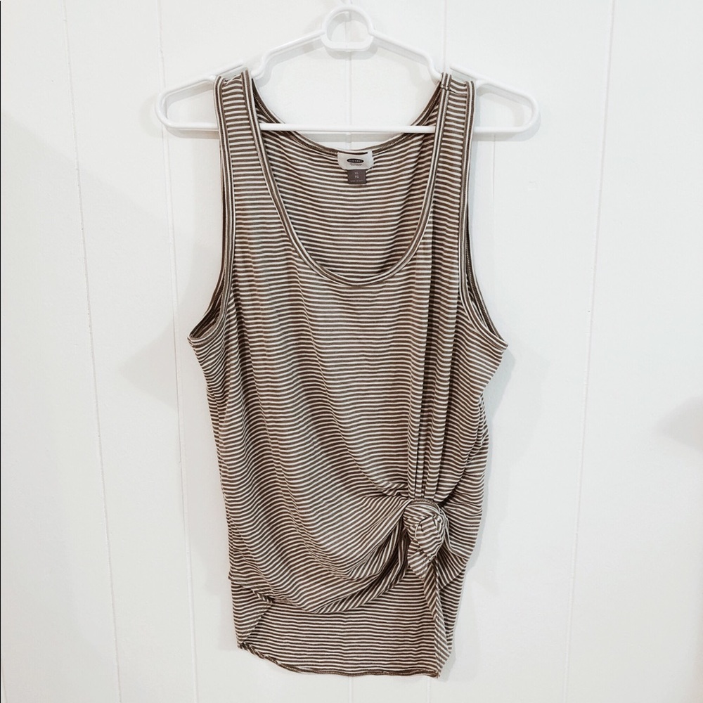 Green and White Striped Tank